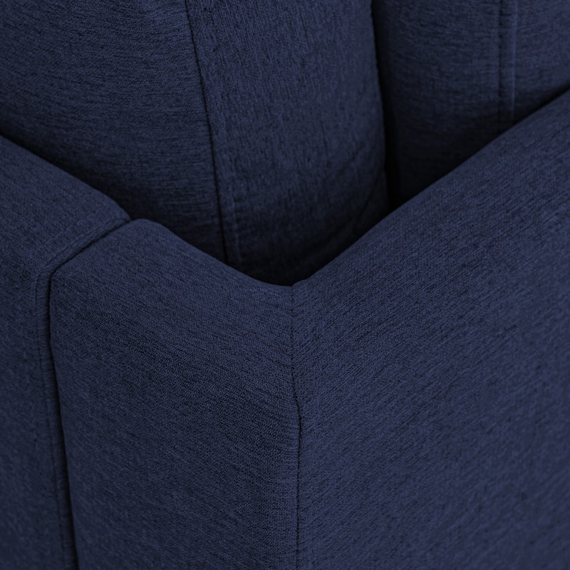 Mid-Century Linen Fabric Sofa Recliner, Leisure Upholstered Indoor Chaise Lounge