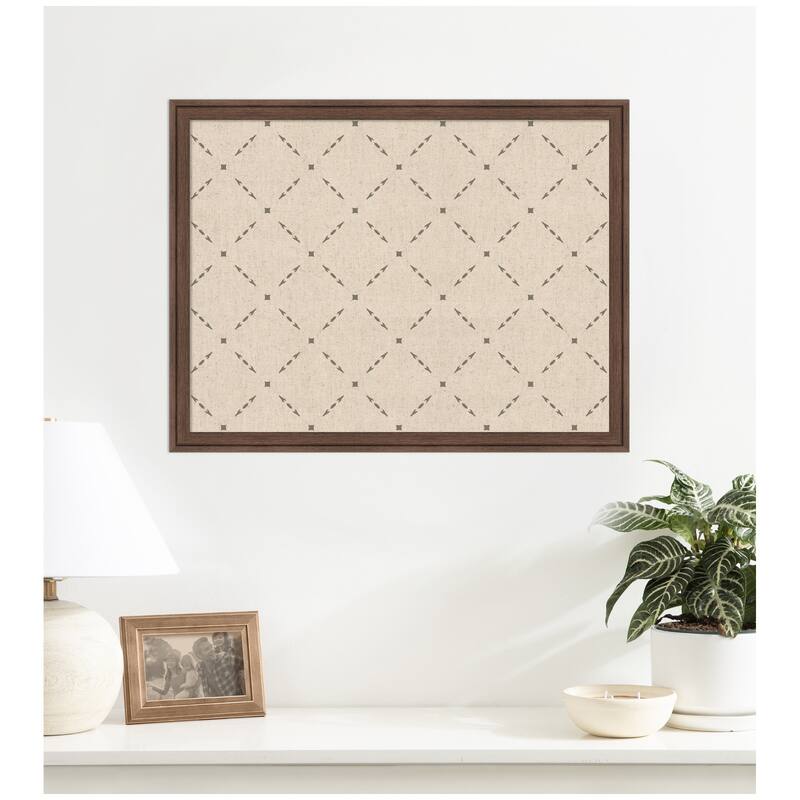 Kate and Laurel Pinboard Green Lattice Print
