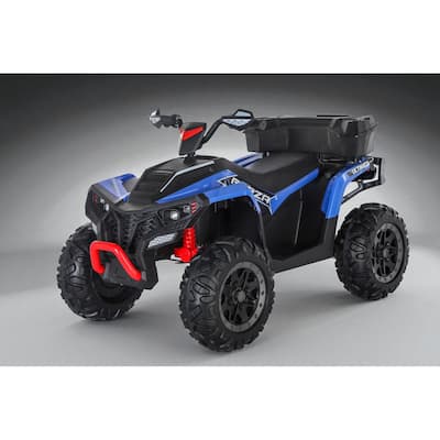 24V 4WD Kids Electric ATV 4 Wheeler with 2 Seats, 4x200W Motors, Bluetooth, EVA Foam Tires, Suspension & 6MPH Speed