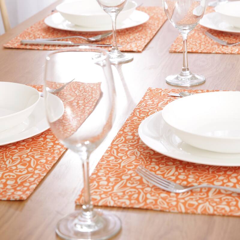Autumn Fall Leaf Printed Placemats (Set of 4)