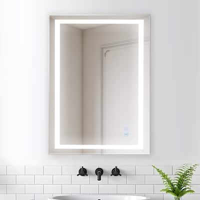 32 in. W x 24 in. H Frameless Rectangular LED Light Bathroom Vanity Mirror - 32 in. W x 24 in. H x 1.2 in. D