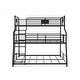 preview thumbnail 7 of 6, Syd Industrial Black Metal Triple Decker Bunk Bed by Furniture of America