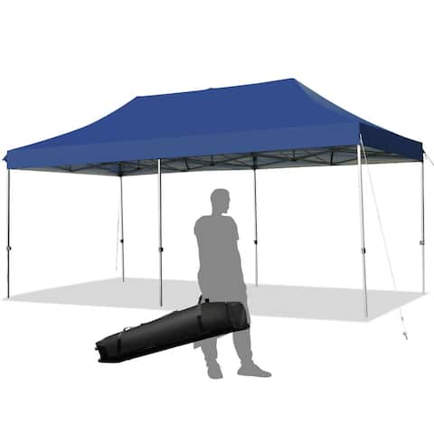 Gymax 10'x20' Pop up Canopy Tent Folding Heavy Duty Sun Shelter