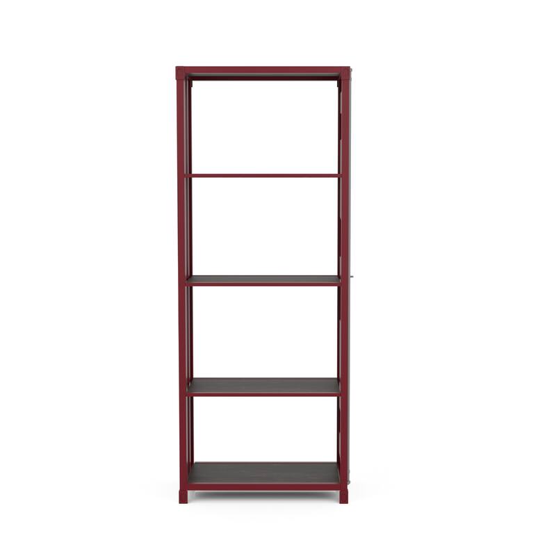 Carnsile Contemporary Open Back 4-Shelf Bookcase by Furniture of America