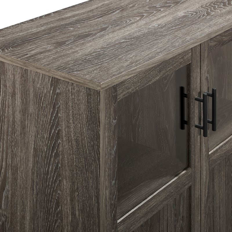 Middlebrook Grooved Glass Door Accent Cabinet