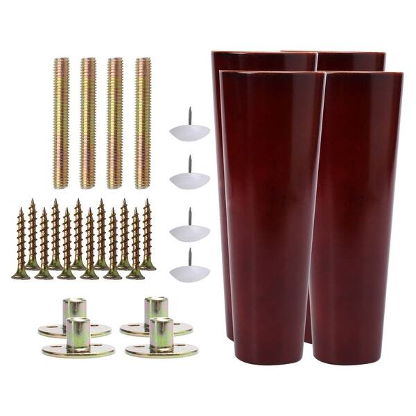 Shop 7 1 Inch Round Solid Wood Furniture Legs Sofa Couch Chair