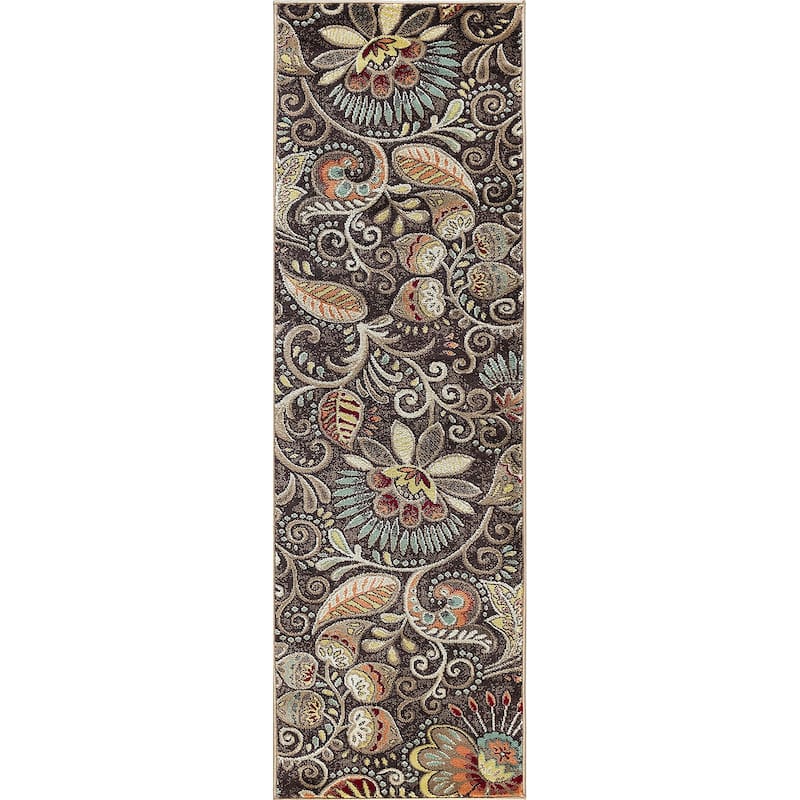 Caprice Mid-Century Modern Floral Indoor Area Rug