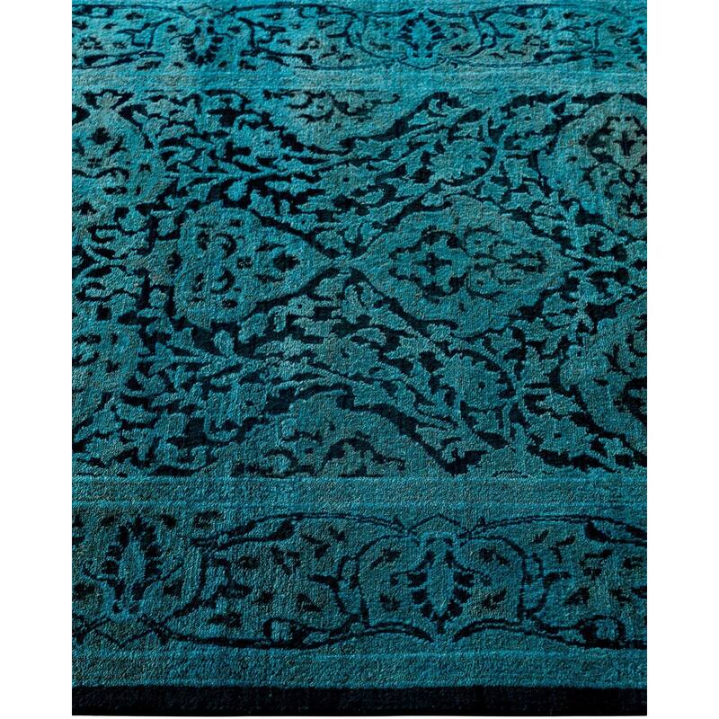 Contemporary Overdyed Wool Hand Knotted Runner - 2' 8" x 9' 10"