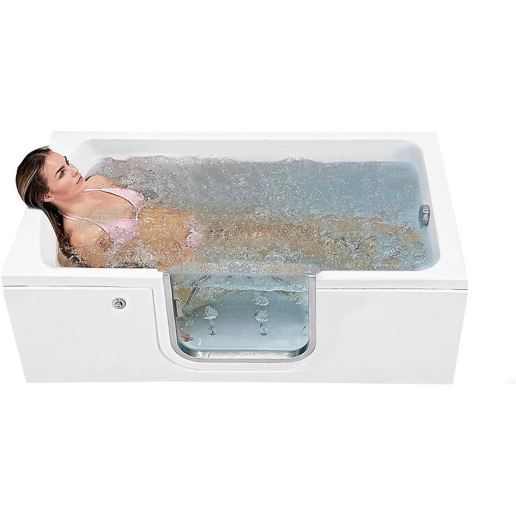 Ella Laydown 32x72 Soaking Walk in Bathtub - Right Door - Air Massage