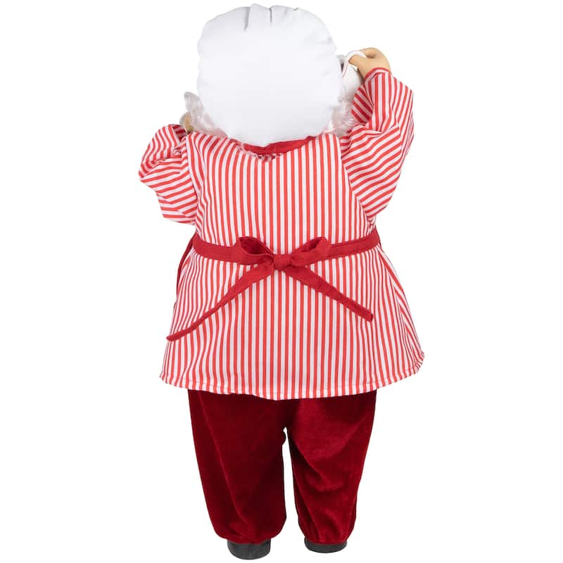 Animated and Musical Chef Santa Claus With Hot Cocoa and Cookie Christmas Figure - 24"