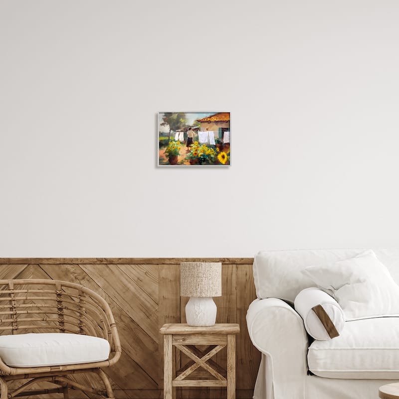 Stupell Laundry in Countryside Framed Giclee Art Design by Ziwei Li