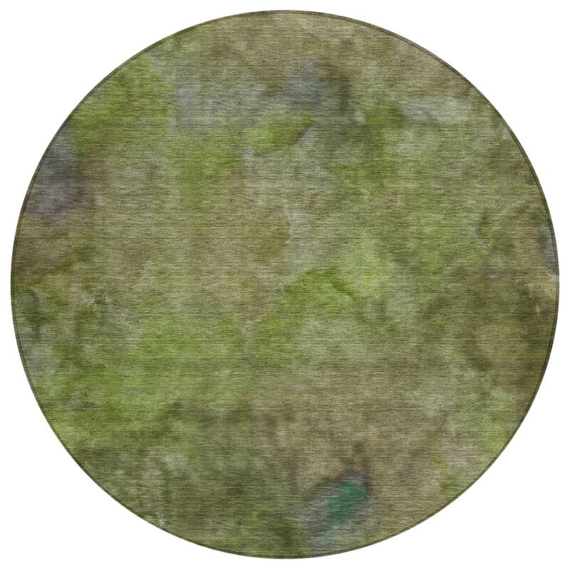 Machine Washable Indoor/ Outdoor Abstract Contemporary Chantille Rug