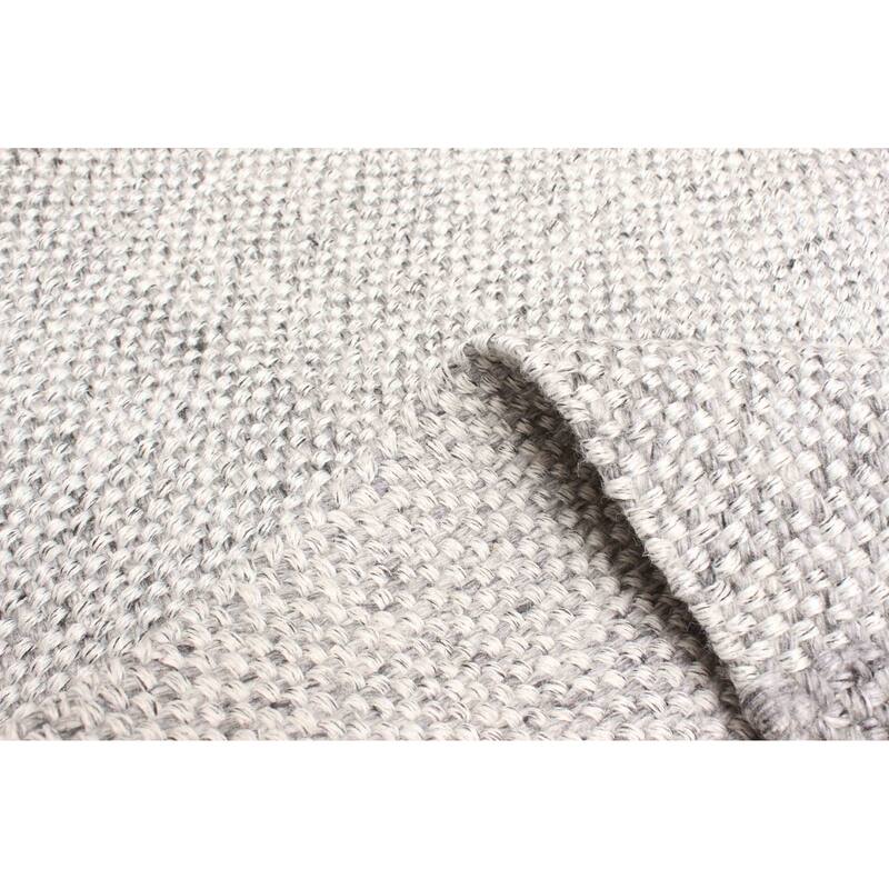 ECARPETGALLERY Braid weave Sienna Grey Wool Rug - 5'2 x 7'3