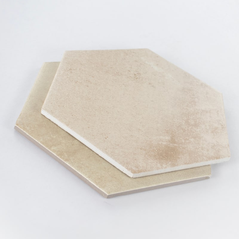 Arcadian Hexagon 9 in. x 10 in. Glazed Porcelain Wall and Floor Tile