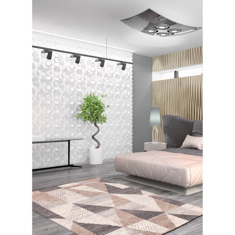 ECARPETGALLERY Hand-knotted Tangier Grey Wool Rug - 5'2 x 8'0