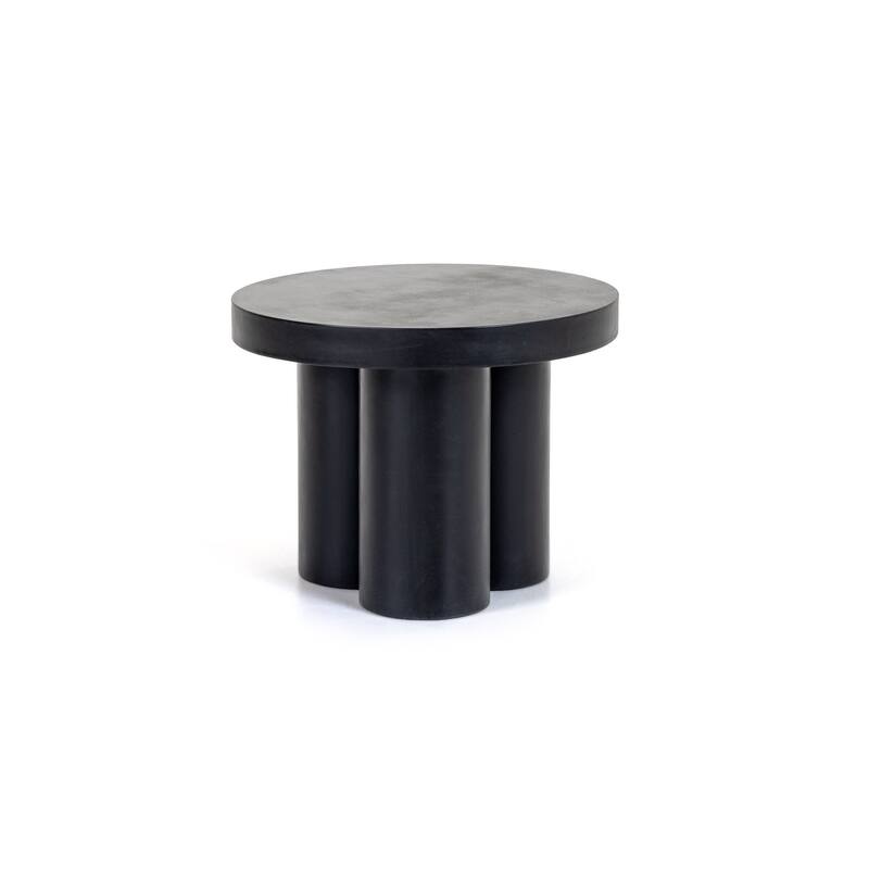 Modrest Bruni Modern Black Concrete End Table