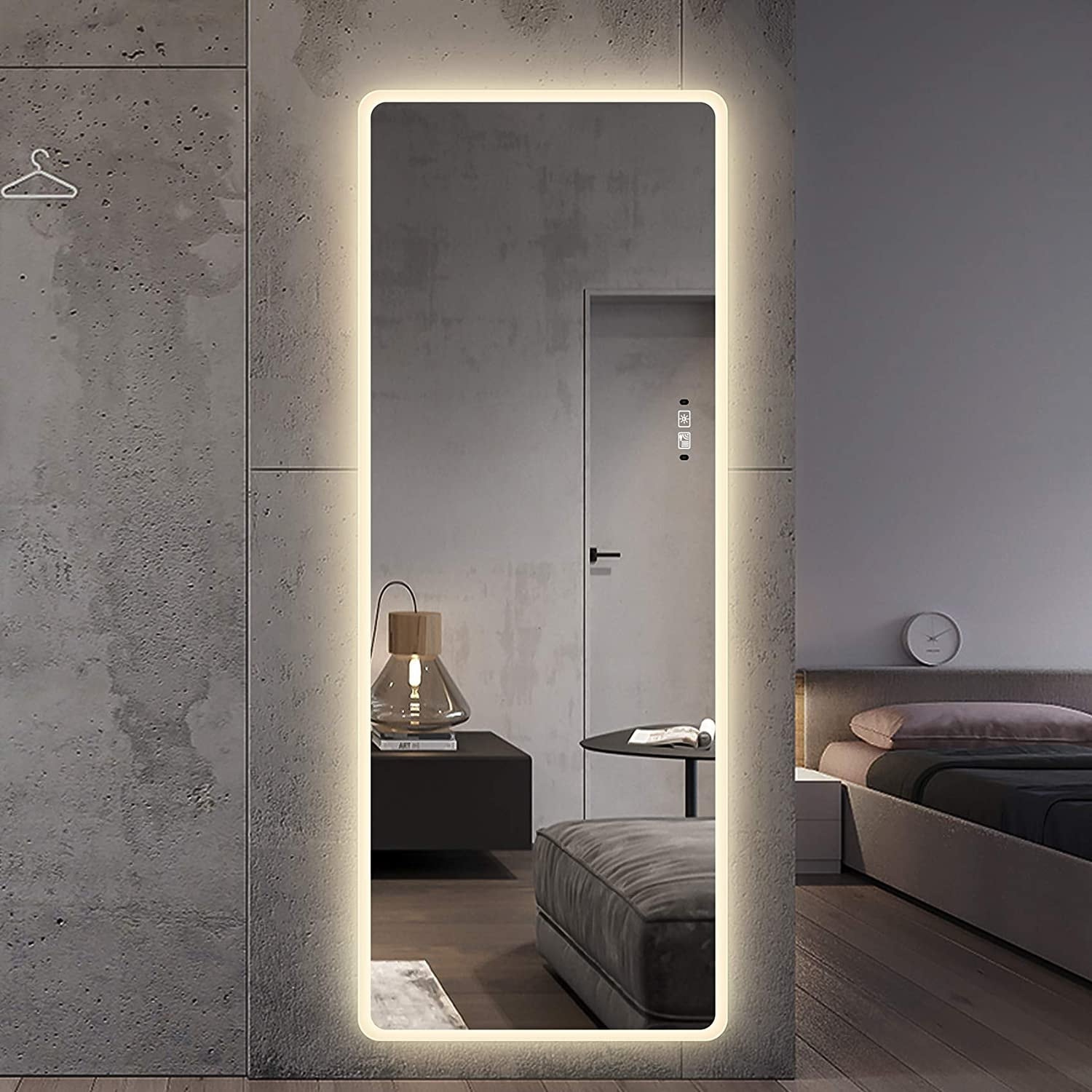 Backlit full on sale length mirror
