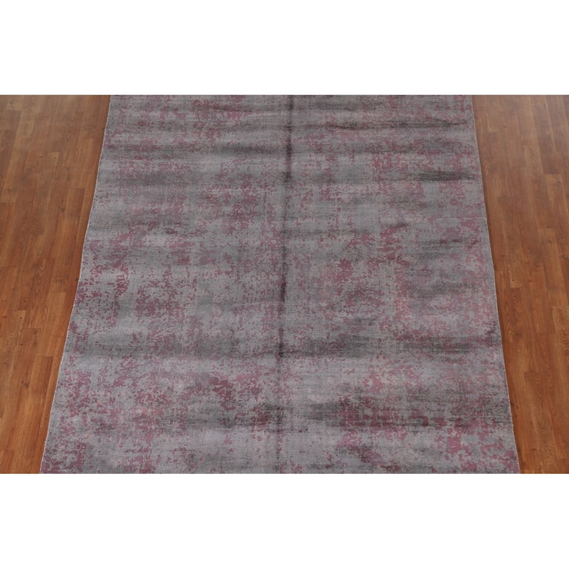 Modern Abstract Rug Handmade Bedroom Wool Carpet - 6'7"x 9'5"