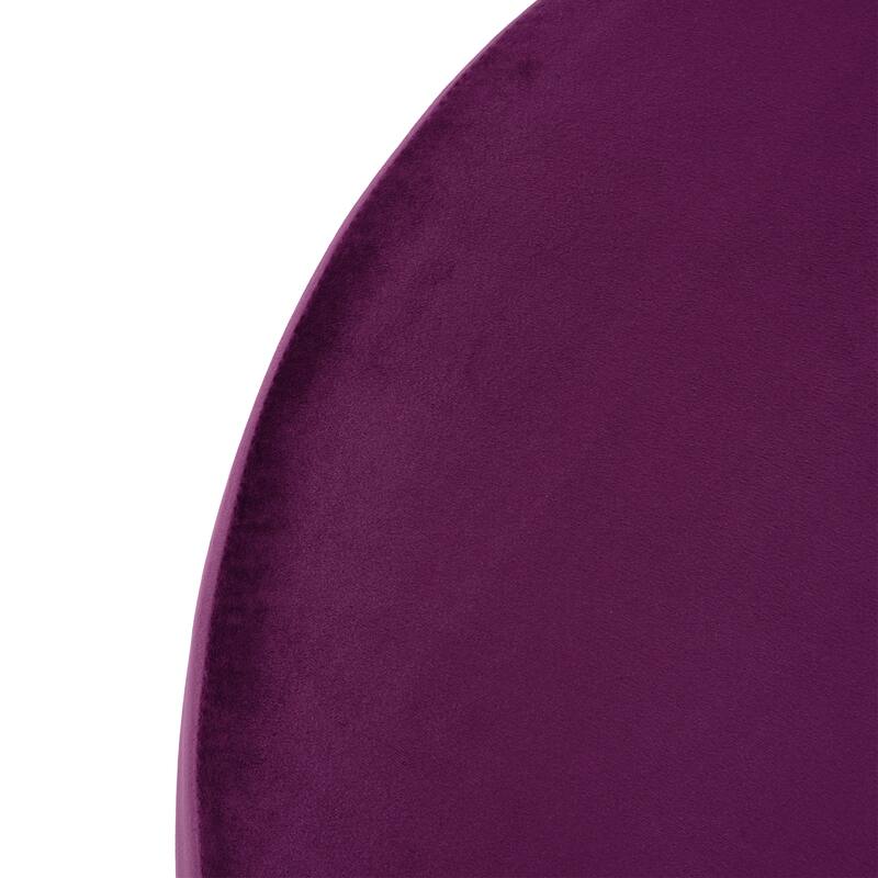 Upholstered Round Ottoman,PU Leather