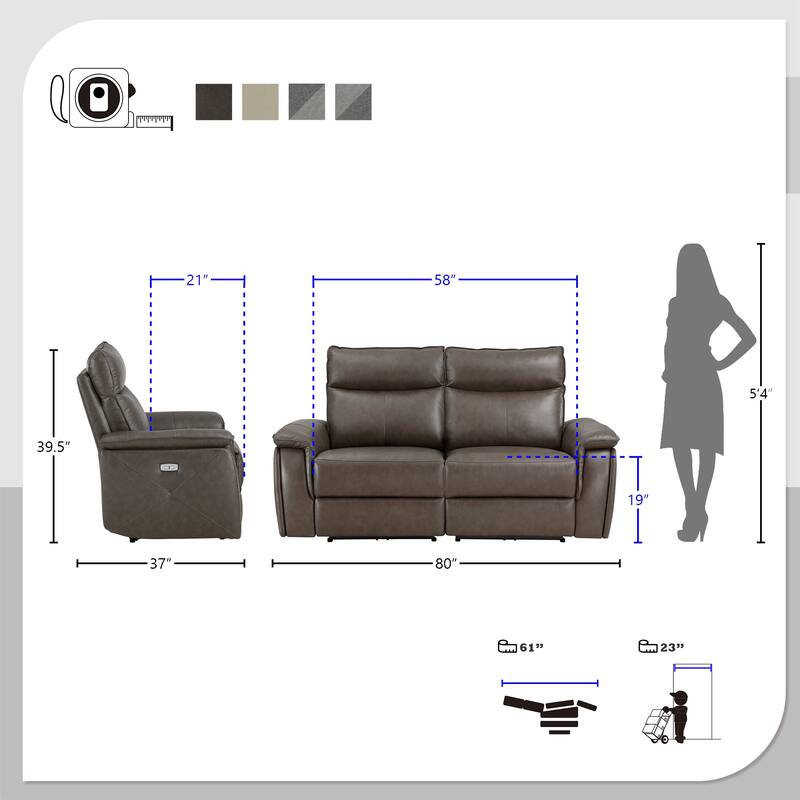 Blythe 2-Piece Power Reclining Living Room Sofa Set
