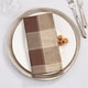 preview thumbnail 9 of 8, Stitched Design Plaid Table Napkins (Set of 4) - 20"x20"