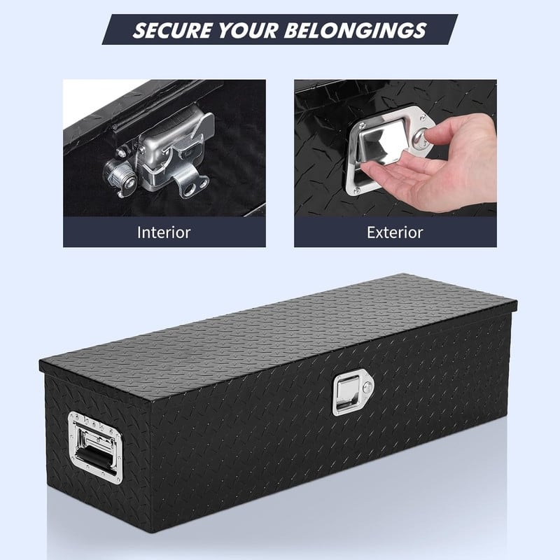 Aluminum Truck Bed Tool Box Heavy Duty with Sliding Shelf