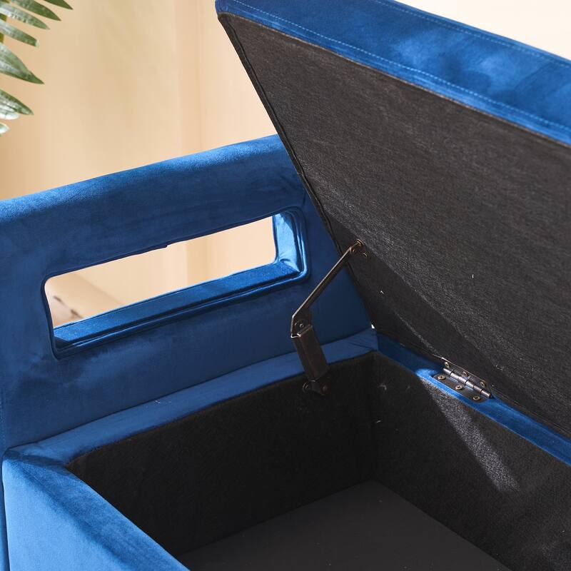 Storage Soft Bench with Armrests for Living Room, Entryway and Bedroom