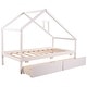 Daybed with Two Pull-out Drawers and Roof - Bed Bath & Beyond - 36851119