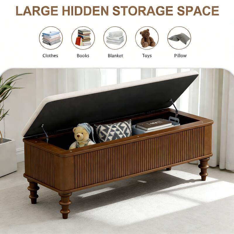 Multi-Functional Storage Ottoman Bench, Storage Bench
