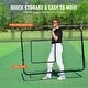 preview thumbnail 9 of 9, 4x6 Feet Black Baseball and Softball Rebounder Net Pitch with Back Adjustable Angles