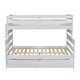 preview thumbnail 11 of 11, Twin-Full Bunk Bed Convertible 2 Platform Bed with 2 Drawers - White