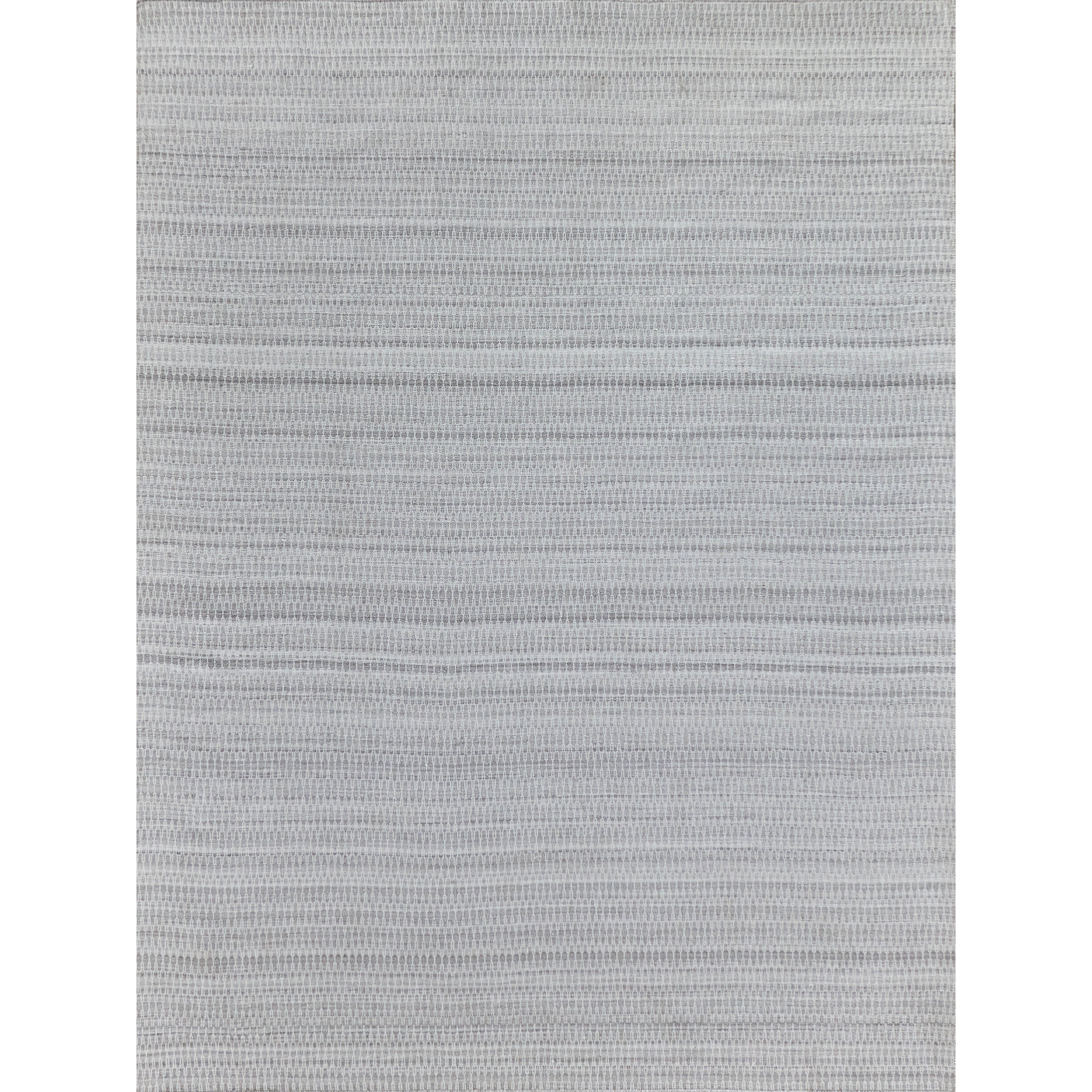 EXQUISITE RUGS Florence Indoor/Outdoor Flatweave PET yarn Silver/Grey Area Rug.