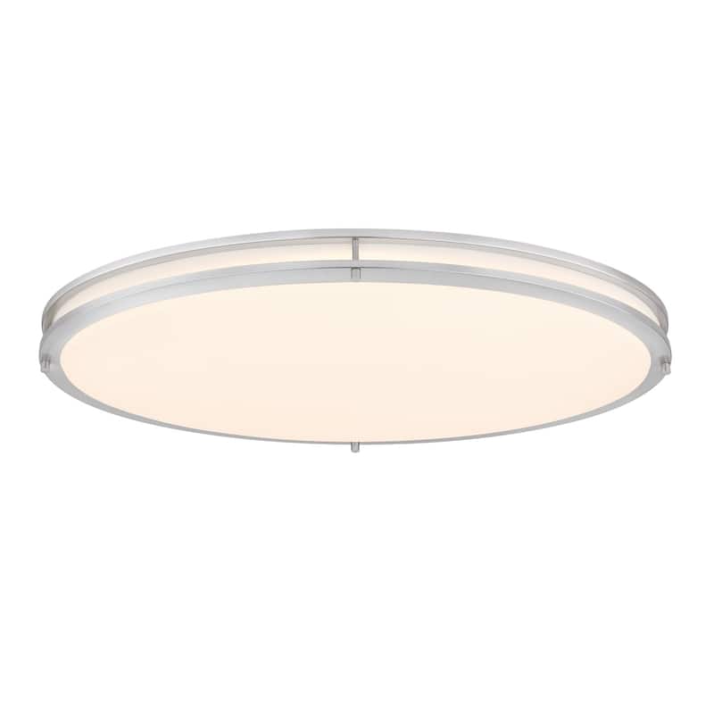 Westinghouse Lighting Lauderdale 33 Inch 40 Watt LED Indoor Flush Mount Ceiling Fixture with Color Temperature Selection - Brushed Nickel