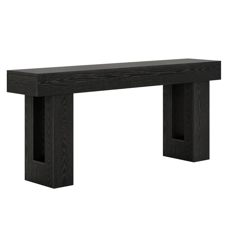 63-inch Wood Narrow Console Sofa Hallway Accent Table for Entryway