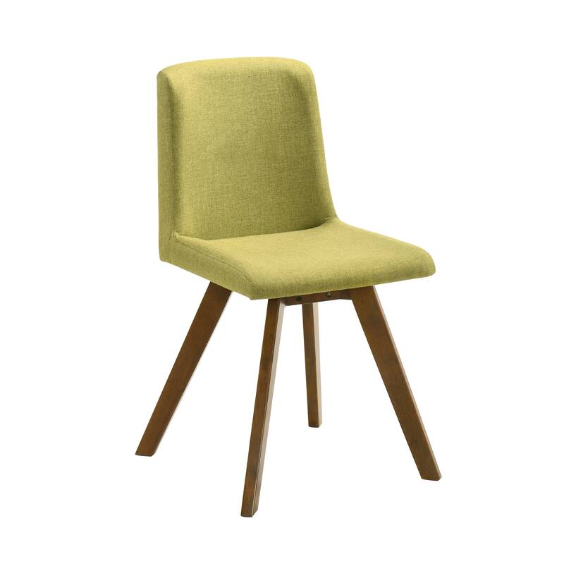 Gina 5-Piece Rectangular Walnut Dining Set with Upholstered Chairs