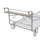 preview thumbnail 10 of 21, Twin Size Metal Car Bed with 4 Wheels, Guardrails and X-Shaped Frame Shelf, Twin Metal Bed for Teens, No Box Spring Needed