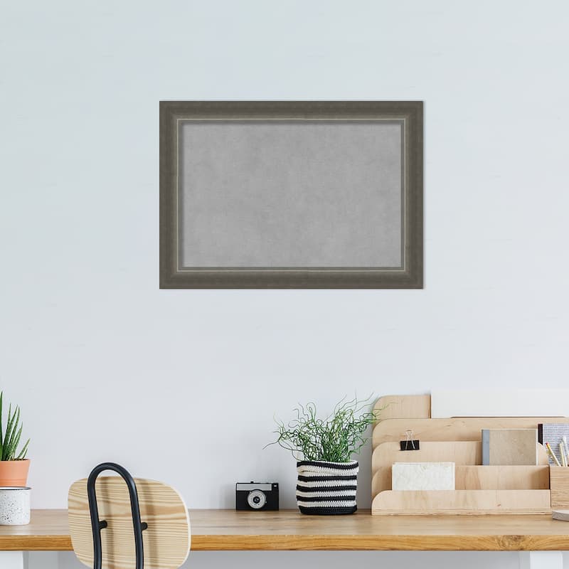 Amanti Art Domus Dark Silver Framed Magnetic Board