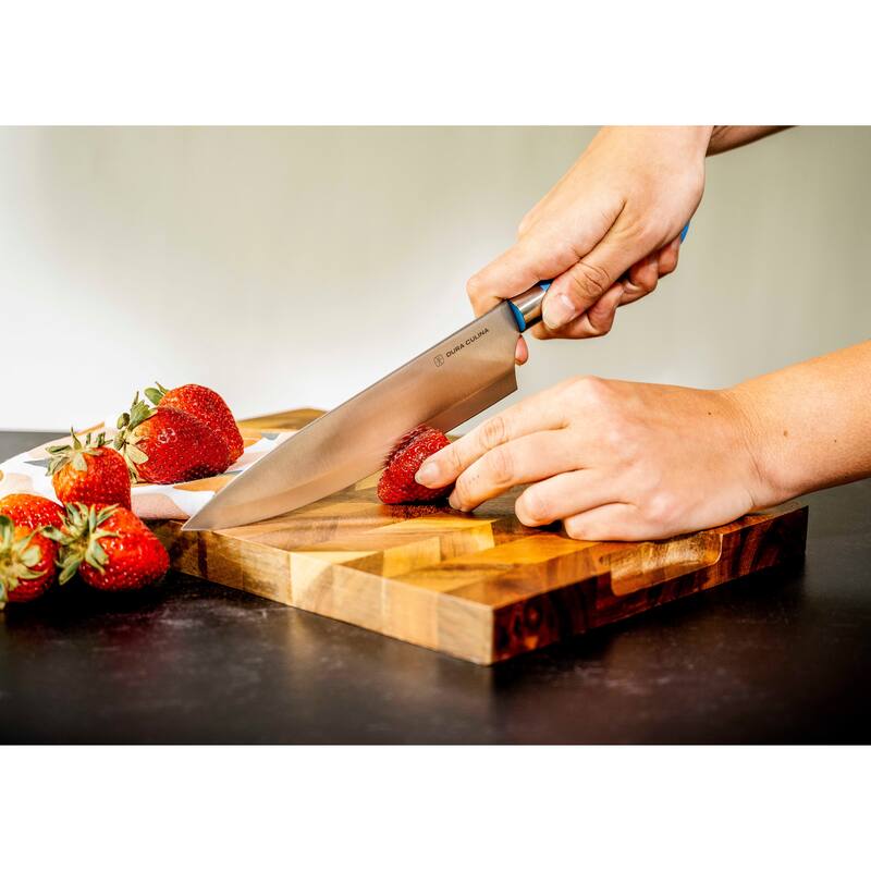 Dura Living EcoCut 10-Piece Kitchen Knife Set - High Carbon Stainless Steel Blades, Eco-Friendly Sustainable Handles