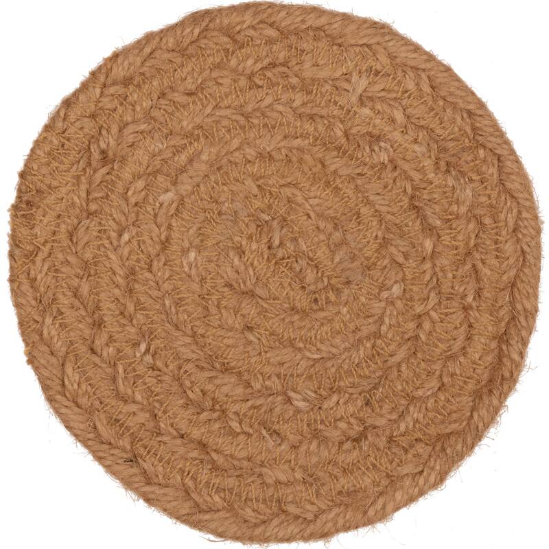 Wyatt Stenciled Bear Jute Coaster Set of 6 - Coaster Set