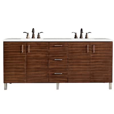 James Martin Vanities Metropolitan 72" Double Vanity, American Walnut