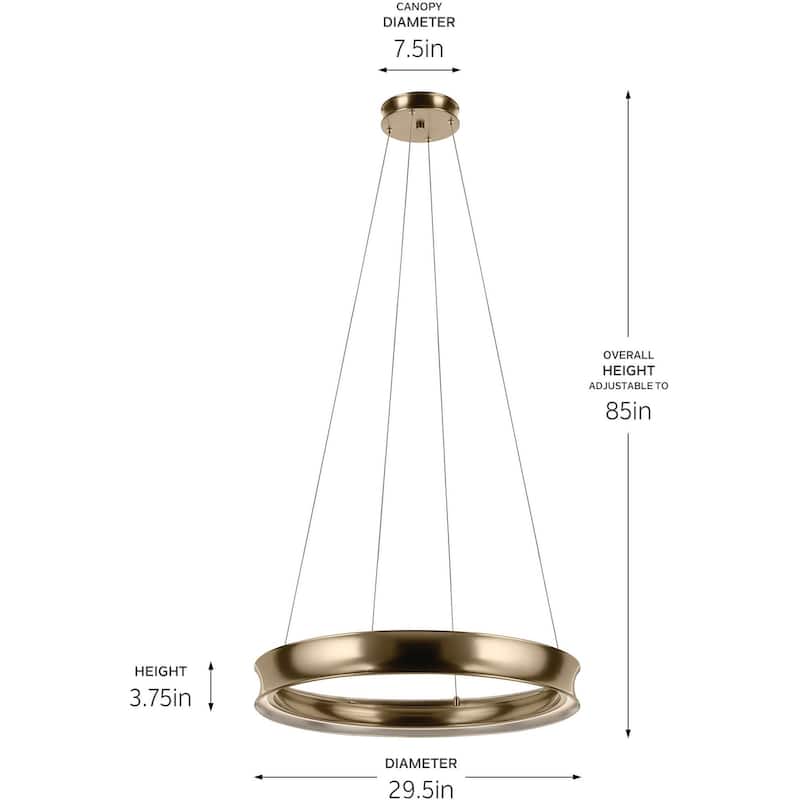 Kichler 52746LED Larousse 30" Wide LED Suspension Pendant