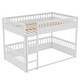 preview thumbnail 7 of 11, Convertible Bunk Bed with Ladder and Safety Guardrails, Solid Wood Frame