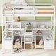 preview thumbnail 11 of 14, Twin Loft Bed with Storage Shelves, Drawers, Seat and Desk,Multifunctional Space-Saving Loft Bed,Kid's Loft Bed