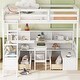 preview thumbnail 7 of 8, Twin Size Loft Bed With Storage Shelves, Drawers, Seat And Desk