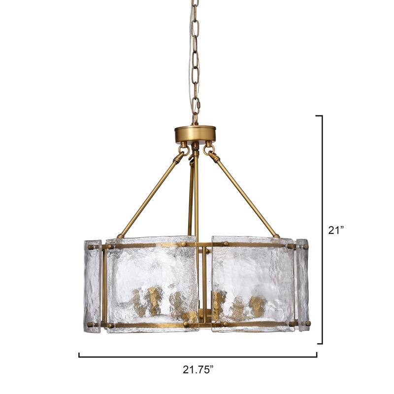 Jamie Young Glenn Large Round Metal 6-Light Chandelier