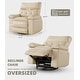 preview thumbnail 38 of 43, 37.4" Oversized Manual Recliner with Heat and Massage, 360 Swivel Rocking Chair 21.3" Seat with Cup Holder