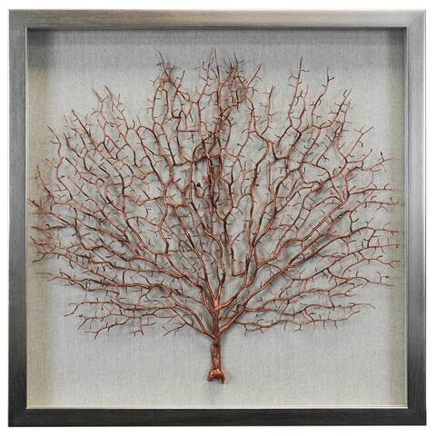 HUJI Copper Tree Shadow Box Wall Decor
