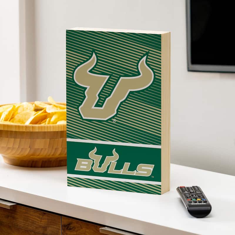 University of South Florida Wooden Tabletop Mantel Shelf Sign - 8" x 12"