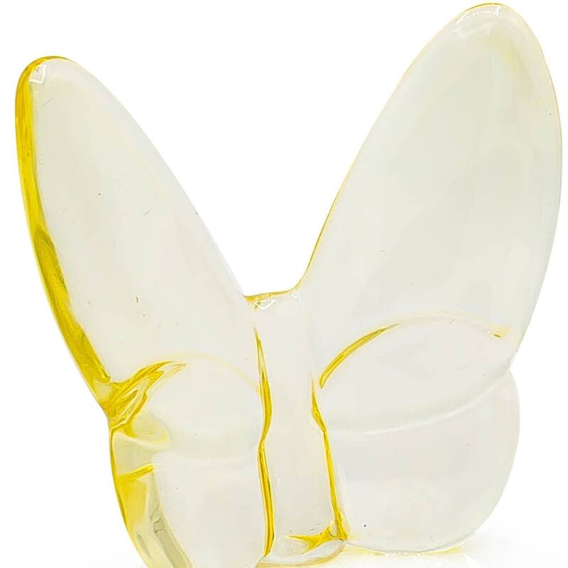 HomeRoots 3" Light Yellow Crystal Butterfly Figurine Tabletop Sculpture