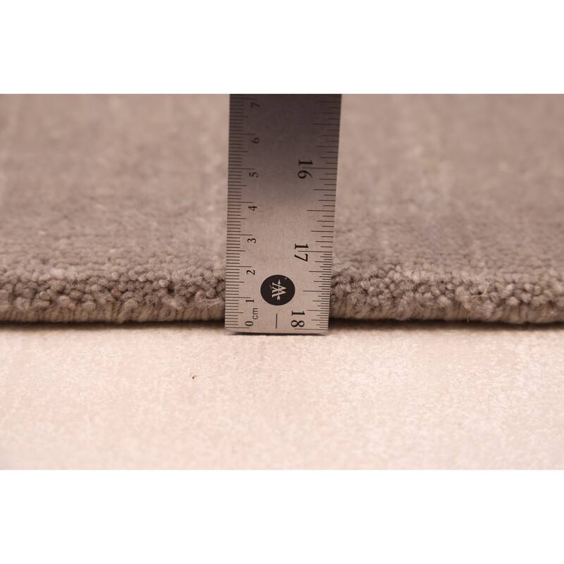 ECARPETGALLERY Hand Loomed Kashkuli Gabbeh Light Grey Wool Rug - 5'2 x 7'0